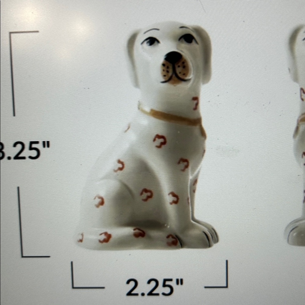 STAFFORDSHIRE like Ceramic Dog salt and pepper shakers